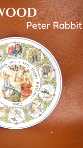 [Hàng Hiệu WEDGWOOD New] - Peter Rabbit - 1 Chiếc Đĩa Thỏ Nổi Tiếng Trang Trí - Birthday 1992