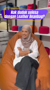 Beanbag.my™ Leather Bean Bag Sofa Full Set With Filling