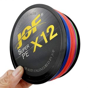 JOF X12 500M 300M Braided Fishing Line 12 Strands MultiColor Multifilament Saltwater PE Line 20 24 35 40 50 65 80LB