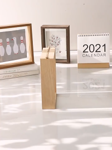 กรอบรูปไม้ กรอบรูป DIY พลาสติกอะครีลิค 2 ด้าน ตกแต่งเดสก์ท็อป กรอบรูปไม้เนื้อแข็ง สไตล์นอร์ดิก มีให้เลือก 3 สี