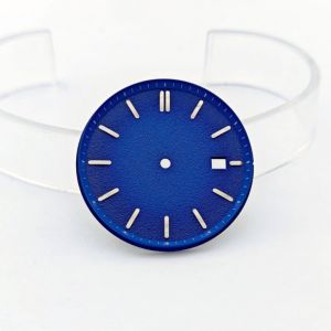 35mm Matte Radial Texture Frosted Gradient Date Watch Dial for Seiko NH35 NH36 Automatic Movement No Logo Mod Parts Replacement