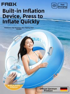 FABX | Inflatable Swimming Ring for Children and Adults 3-6+ Years Thickened Lifebuoy Floating Toy