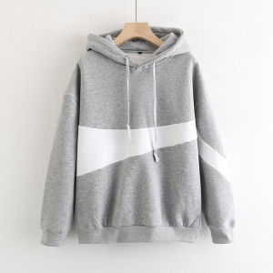 Huiyige Mens Hooded Fleece Sweatshirt Loose Casual Hoodie Jacket Korean Style Winter Collection Comfortable Pullover Design