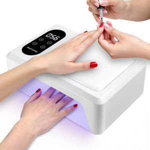 2-in-1 Hand Pillow UV/LED Nail Lamp – 96 Beads 2X Fast Drying 4 Timer Modes & Removable Base Nail lamp fast drying