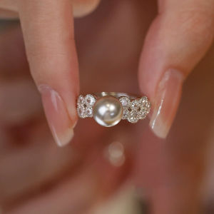 Pearl Ring Female Special-Interest Design Fancy Mild Luxury Retro French Style Temperament Index Finger Ring 2024 New Arrival Best Selling Tide
