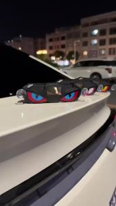 Demon Eye Ambient Mood Lamp Wireless Solar Powered Breathing Neon Light Led Car Decoration Rear Windshield Atmosphere Lights