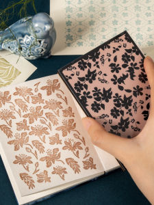 Retro Floral Leaf Creative Hand Account Background Decorative Print