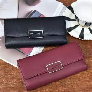 New กระเป๋าสตางค์ แฟชั่นสไตล์เกาหลีใบยาว พับ 3 ตอน งานแท้ รูปแบบ D8012