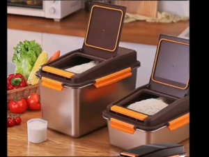 XINHONG 304 Stainless Rice Dispenser 10KG Insect and moisture Proof & Freshness Preserving Ideal for Rice Flour Cereals & Pet Food Storage Dog Food Container