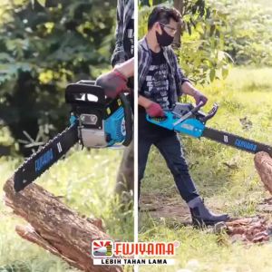 (COD) Mesin Potong Kayu 58CC Mesin Gergaji Sinso Senso 22" Chainsaw 2 Tak 22inch