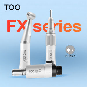 FX23 Style Dental Low Speed Handpiece Kits Teeth Polishing Contra Angle Air Motor External Water Spray 2/4H Connector E-type