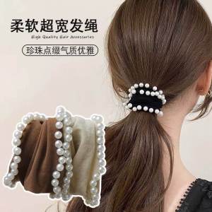 2024 New Soft High Elasticity Small Fragrance Style Bead Mask Hair Ties Non-Reinforcing Hair Bands Head Ropes for Women