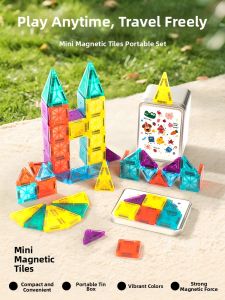 Portable Mini Magnetic Building Tiles 3-6 years