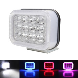 1/2pcs Motorcycle Spotlight Headlight RBP Aperture 12SMD white Ultra Bright Lamp Auxiliary Spotlight Flash Lense Fog Lights 12V