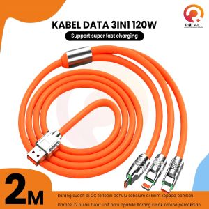 [RO ACC] NVN-KD36 KABEL DATA CHARGER 3IN1 120W SUPER FAST CHARGING 2 METER ZINC ALLOY