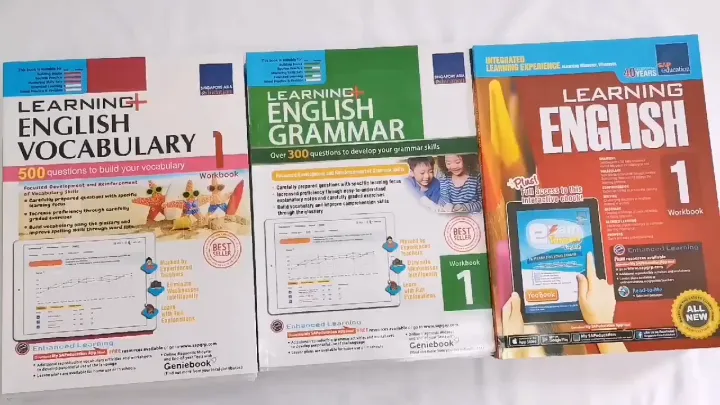 6 BOOKS SET Grade1-6 SAP Learning English Grammar Vocabulary Workbook ...