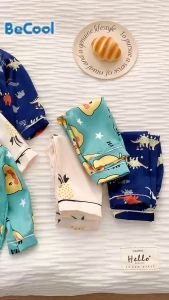Bộ Pijama Lụa Quả Dứa Dài Tay Cho Bé Từ 6-28kg Bộ Lụa Mặc Đi Ngủ Hay Đi Chơi Đều Xinh