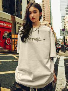 Letter Embroidered Retro T-Shirt