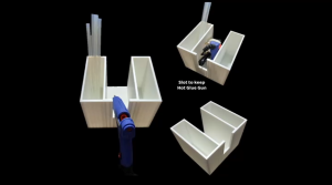 Mini Hot Glue Gun Stand 20W 7mm 3D Printing Hot Glue Gun PLA Stand Glue Gun Glue Sticks Organizer hot glue stick