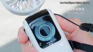 2025 new ice pack high-speed fan semiconductor refrigeration handheld fan portable charging folding small fan