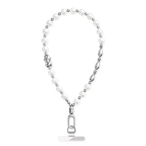 YINGYUE | Elegant Pearl and Crystal Phone Chain