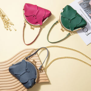 New Style European American Style Genuine Leather Chain Bag Portable Portable Style Creative Small Storage Lipstick Change and Other Personal Items