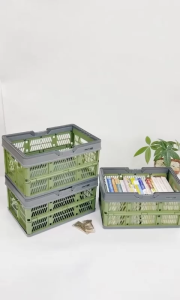 Stack n Store Foldable Shopping Basket Portable Picnic Basket Car Organizer Box