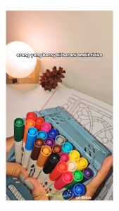 Joyko Color Brush Pen Pena Kuas Warna CLP-07 / Pena Kuas Warna Set 24 Warna Murah Berkualitas