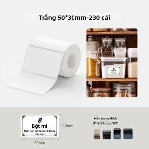 Niimbot | Niimbot B1 B21 Nhãn Nhiệt Trắng Giấy Dán Chống Thấm Nước Tự Dính Cho Máy In Nhiệt Mini Di Động Thẻ Chống Dầu