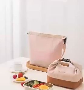 SERENITY 1PCS Foldable Lunch Bag with Aluminum Foil Insulated Lunch Bag Waterproof Thermal Lunchbox Bag Large Capacity for Outdoor Travel Work