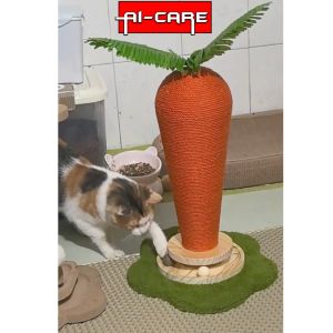 Large Size Carrot Cat Scratcher Board Cat Scratching Board Sisal Cat Climbing Frame Mainan Kucing Tempat Cakar Kucing