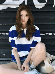 xocoboho | American Retro Lazy Chic Striped Sweatshirt