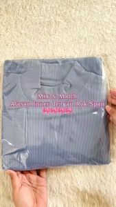 Haseena Atasan Inner Knit Alina Lengan Panjang Turtleneck Kerah Tinggi Tebal | Baju Dalaman Wanita Hijab | Manset Lengan Panjang Turtle Neck RIB Polos