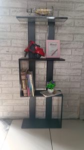 Rak minimalis kayu 1 meter tempat pajangan bunga serbaguna Kokoh