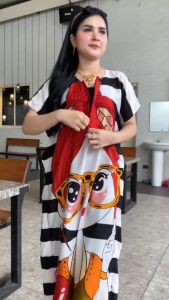 Daster Lowo Jumbo Comel Daster Busui Jumbo Resleting Depan Bahan Rayon