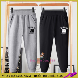 Quần nỉ bé trai 14-45kg quần dài thu đông bé trai 4-15 tuổi RUN08 chất dày dặn hàng may kĩ