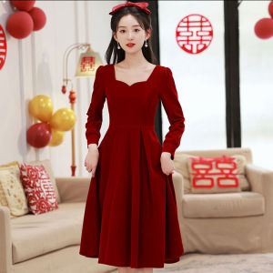 Váy Dạ Hội Cổ Chữ V Dài Vừa Phải Sang Trọng Thường Ngày Hẹn Hò Đám Cưới Váy Cưới Váy Dự Tiệc Váy Chữ a Váy Dự Tiệc