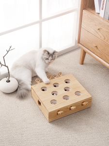 Cat Toy Whac-a-Mole Automatic Self-Hi Relieving Stuffy Funny Cat Intelligence Little Mouse Grinding Claw Play by Yourself All Products Pet