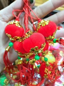 Đèn lồng bọc nhung trang trí lễ tết 3cm