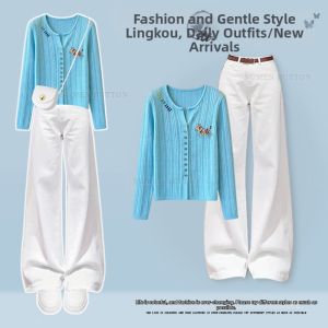 NUMEN BUTTON | Youthful Dopamine Two-Piece Outfit
