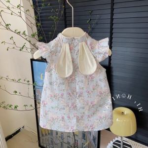 Cartoon Princess Dress for Girls Summer New Style Versatile Childrens Skirt Korean Version 17 Years Old below Cotton Material