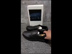 ZVN Brovent Sepatu Pantofel Pria Formal Hitam Kerja Kuliah Casual