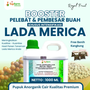 Pupuk Lada Merica Topfarm / Pupuk Pelebat Buah Lada / Pupuk Tanaman Merica Cepat Berbuah / Pupuk Penyubur Pohon Lada / Booster Pembesar Buah Lada / Pupuk Buah Lada Terbaik