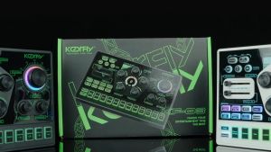 Koorfly kf-03 ดเสียง การ์ดเสียงไมโครโฟนสด 48V  อุปกรณ์ควบคุมเสียง เอฟเฟกต์เสียงในตัว Live sound card