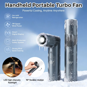 2026 New Portable Mini Hurricane Fan 3000mAh battery Handheld Turbo Fan Lipstick Style with Flashlight USB Rechargeable Personal Fan90° Foldable199-Speed Stepless Precision20000rpmHigh-Speed MotorUltra Light
