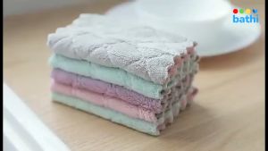 BATHI Kain Lap Dapur 6pcs Microfiber Serbaguna Daya Serap Tinggi Cleaning Cloth W201