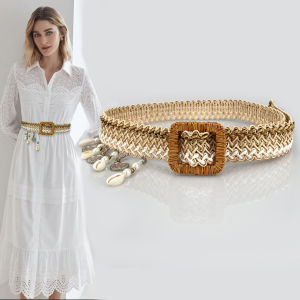 Panda SJK Belt for Women Waist Hip Chain Korean Style Ladies for Dress Jeans Plus Size Canvas Belts Luxury Metal Buckle Original Female Adjustable 2023 New INS Gold Accessories Clothes Pin Strap tali pinggang perempuan