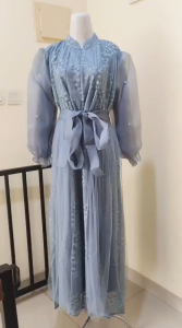 TM88 Gamis Dress Alysa Tile brukat malika zz4 Fashion kondangan muslim terbaru 2025