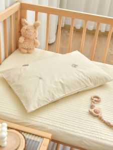 Newborn Baby Pure Cotton Pillow Baby Cotton Pillow Kindergarten Childrens Nap Breathable Buckwheat Pillow Removable Pillowcase