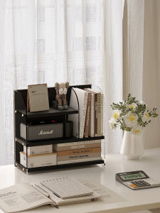 ชั้นวางของติดผนังในห้องนั่งเล่น ชั้นวางหนังสือแบบมีชั้นหลายชั้น ชั้นวางของแบบพับได้ สำหรับตกแต่งบ้าน สไตล์เรียบง่าย